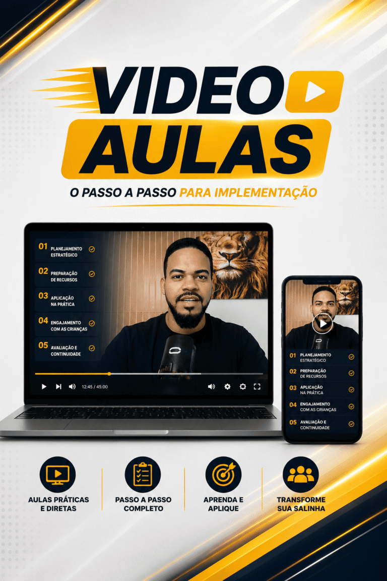 Vídeo Aulas curtas para te ajudar a implementar cada etapa